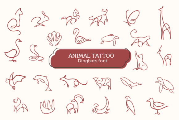Animal Tattoo: A Dingbats Font for Creative Branding