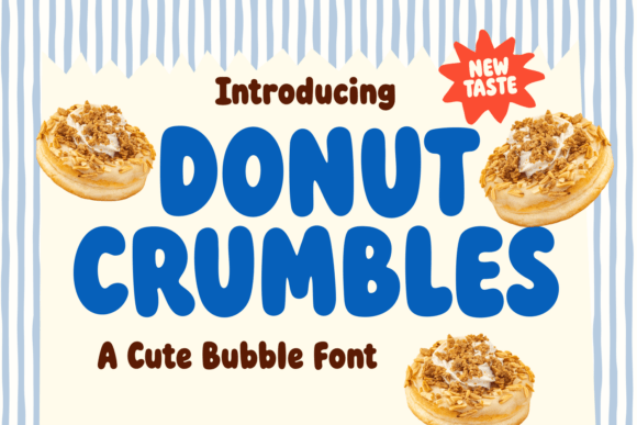 Donut Crumbles: A Sweet Typeface for Playful Designs