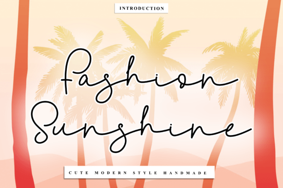 Fashion Sunshine: The Artisan Script Font