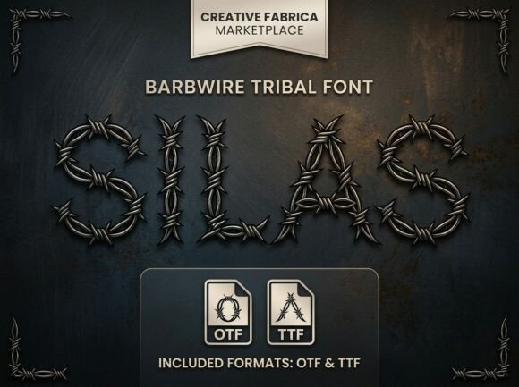 Silas: The Barbwire Tribal Font That Bites Back