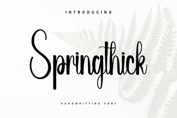Springthick: The Handwritten Font That Feels Like a Handshake