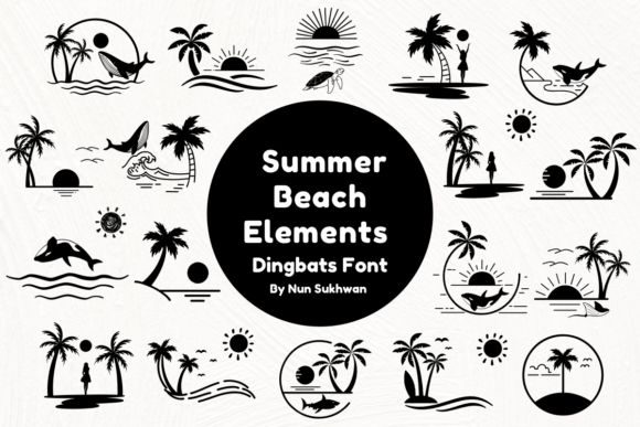 Summer Beach Elements: Infusing Sketch-Style Charm into Your Designs